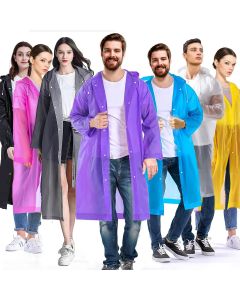 HACER EVA Waterproof Rain Coat Hooded Universal Outdoor Water Resistant Portable Suit for Men Women Boys & Girls (Universal, Random)