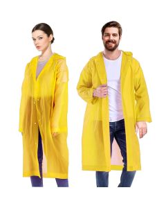 HACER EVA Waterproof Rain Coat Hooded Universal Outdoor Water Resistant Portable Suit for Men Women Boys & Girls (Universal, Yellow)