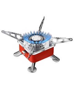 Hacer Portable Gas Stove for Camping Hiking Picnic Mini Butane Burner Folding Furnace Outdoor with Storage Bag