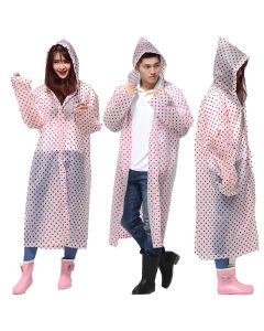 HACER EVA Raincoat with Hood Transparent Water Resistant Rainwear Bike Rainsuit for Men & Women (Universal, Random)