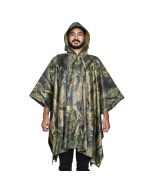 HACER Rain Poncho Hooded PU Rainwear Foldable Polyester Windbreaker Heavy Duty Men Women Military Impermeable Jacket for Outdoor Hiking Camping (Model-2)