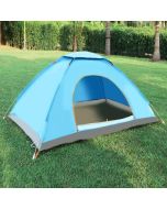Hacer Camping Automatic 210D+170T Fabric Lightweight Backpacking Waterproof Windproof Portable Cabin for 3 to 4 Persons Suitable for Hiking(Blue, Tent with 2 Door for 2-3 Persons)