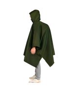 HACER Rain Poncho Hooded PU Rainwear Foldable Polyester Windbreaker Heavy Duty Men Women Military Impermeable Jacket for Outdoor Hiking Camping (Model-3)