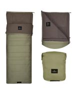 Hacer HC-500 Nubra Camping Sleeping Bag with Reliance Microfiber Filling -3 to +13 Degree Winter Hiking Trekking 7.2ft Adults Men & Women Train Travelling Bags (Fango, 2.1KG) 