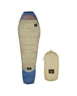 Hacer HC-350 Poonch Camping Sleeping Bag with Reliance Microfiber Filling +5 to +15 Degree Winter Hiking Trekking Kids Boys & Girls 6.2ft Travelling Bags (Blue & Grey, 1.45KG) 