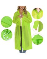 HACER EVA Waterproof Rain Coat Hooded Universal Outdoor Water Resistant Portable Suit for Men Women Boys & Girls ( Neon Green, Free Size)